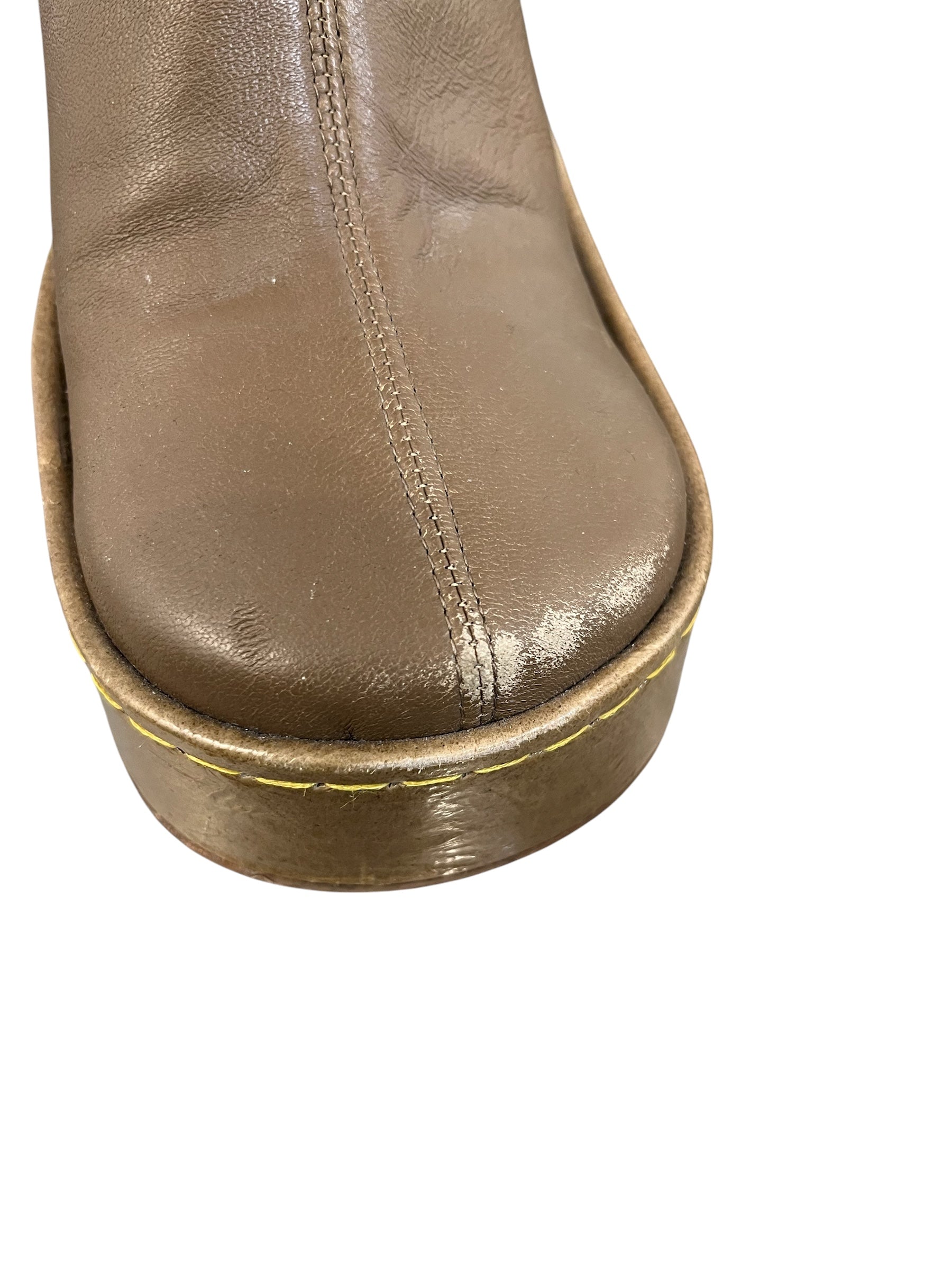 miista/Boots/EU 37/Leather/BRW/giant wedge heel, wide view 4