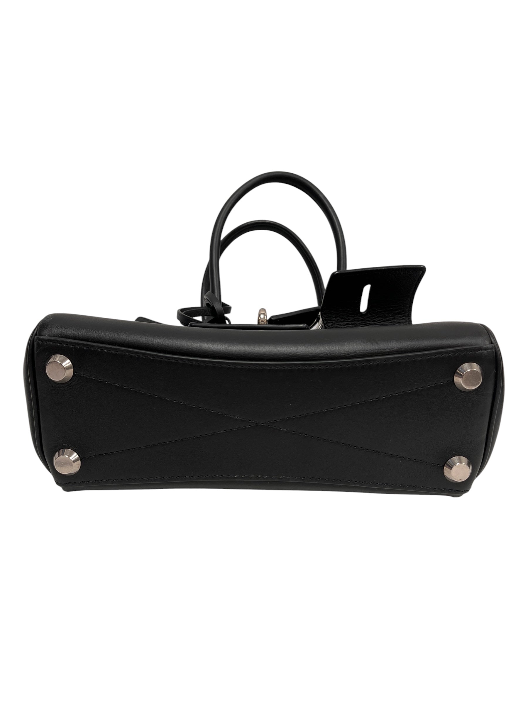 BALENCIAGA/Cross Body Bag/Leather/BLK/MINI BEL AIR view 3