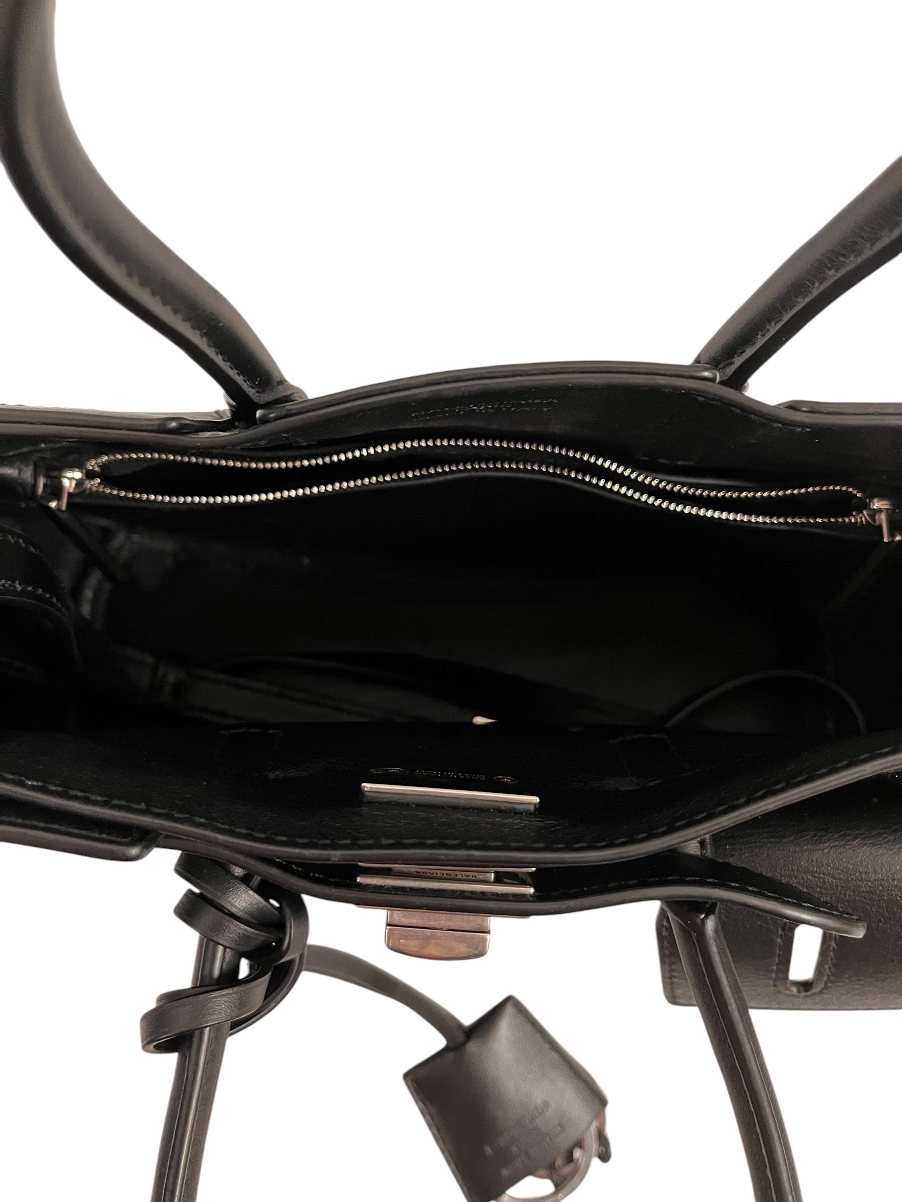 BALENCIAGA/Cross Body Bag/Leather/BLK/MINI BEL AIR view 4