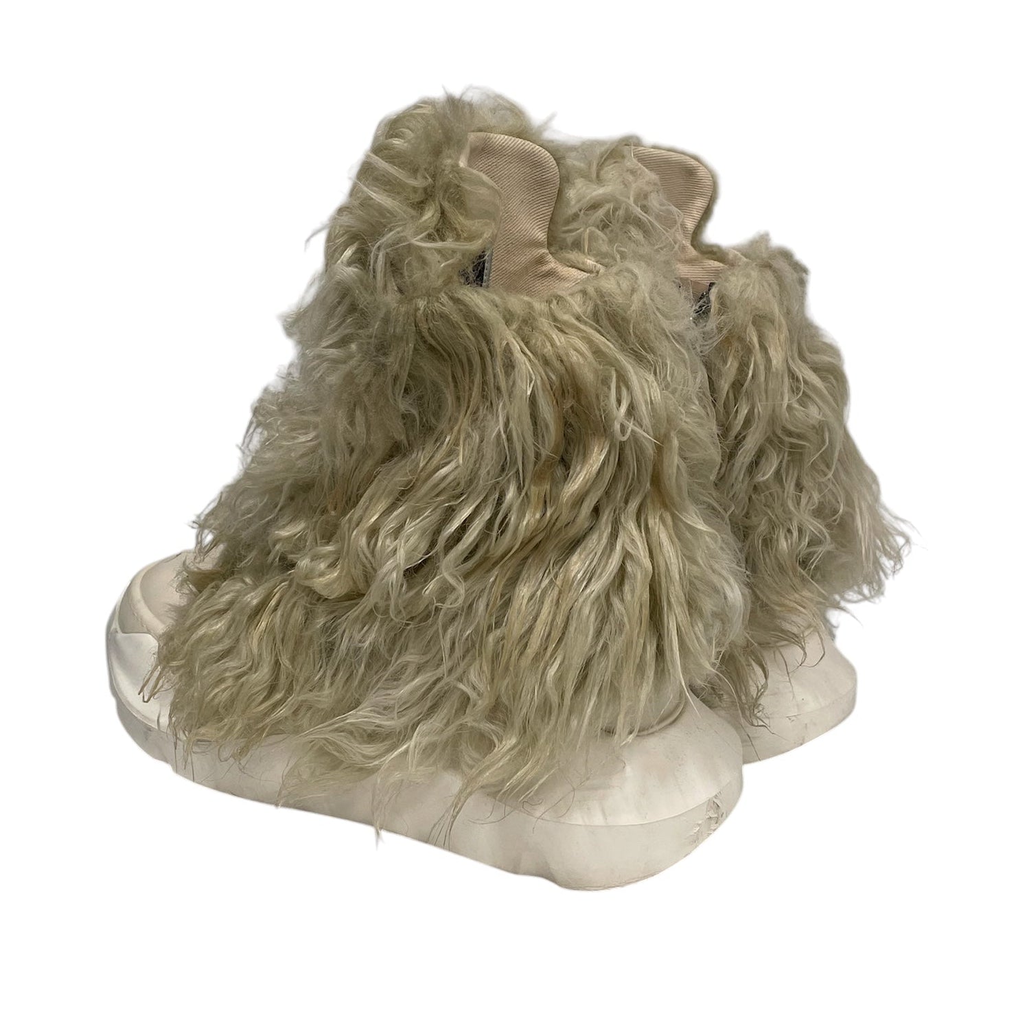 RICK OWENS DRKSHDW/Hi-Sneakers/EU 39/Fake Fur/CRM/FUR ABSTRACT view 2