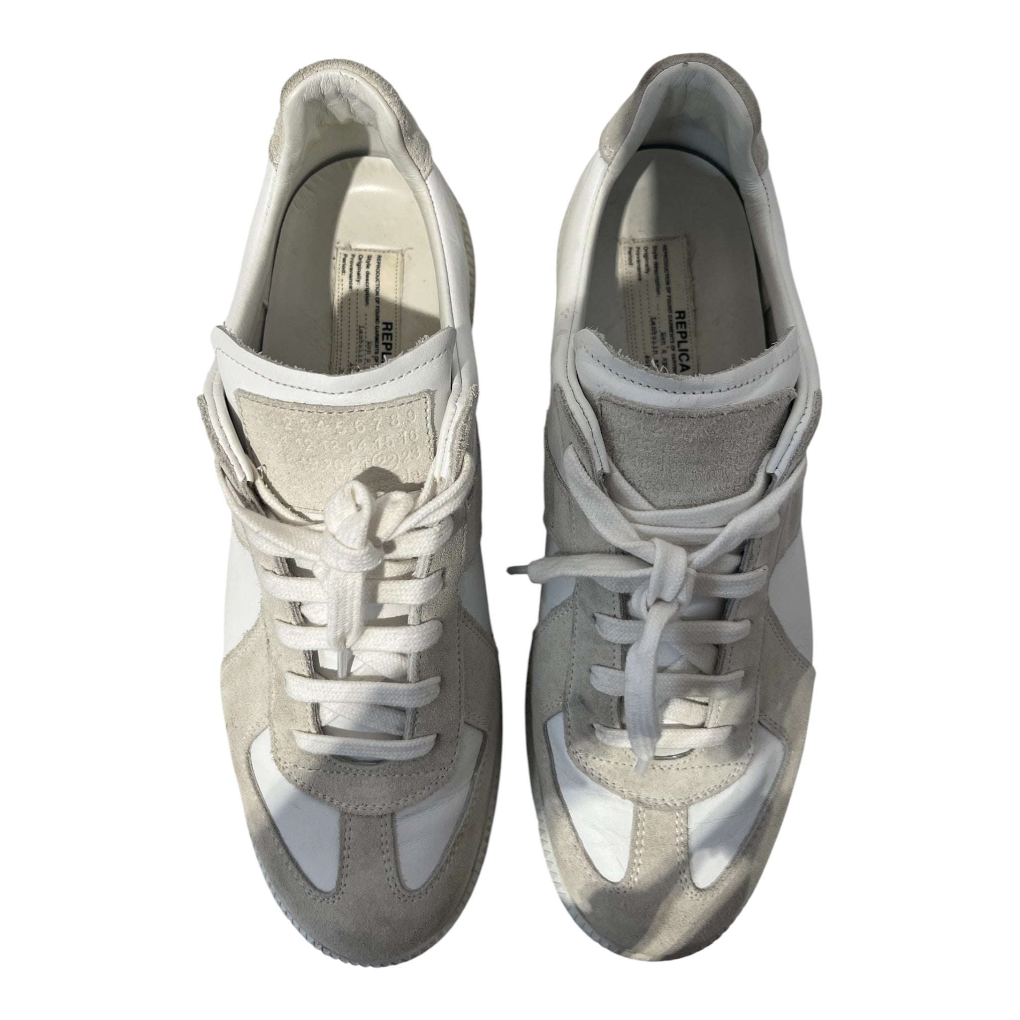 Maison Martin Margiela/Low-Sneakers/EU 42/Leather/WHT/U-Tip/gat replica view 8