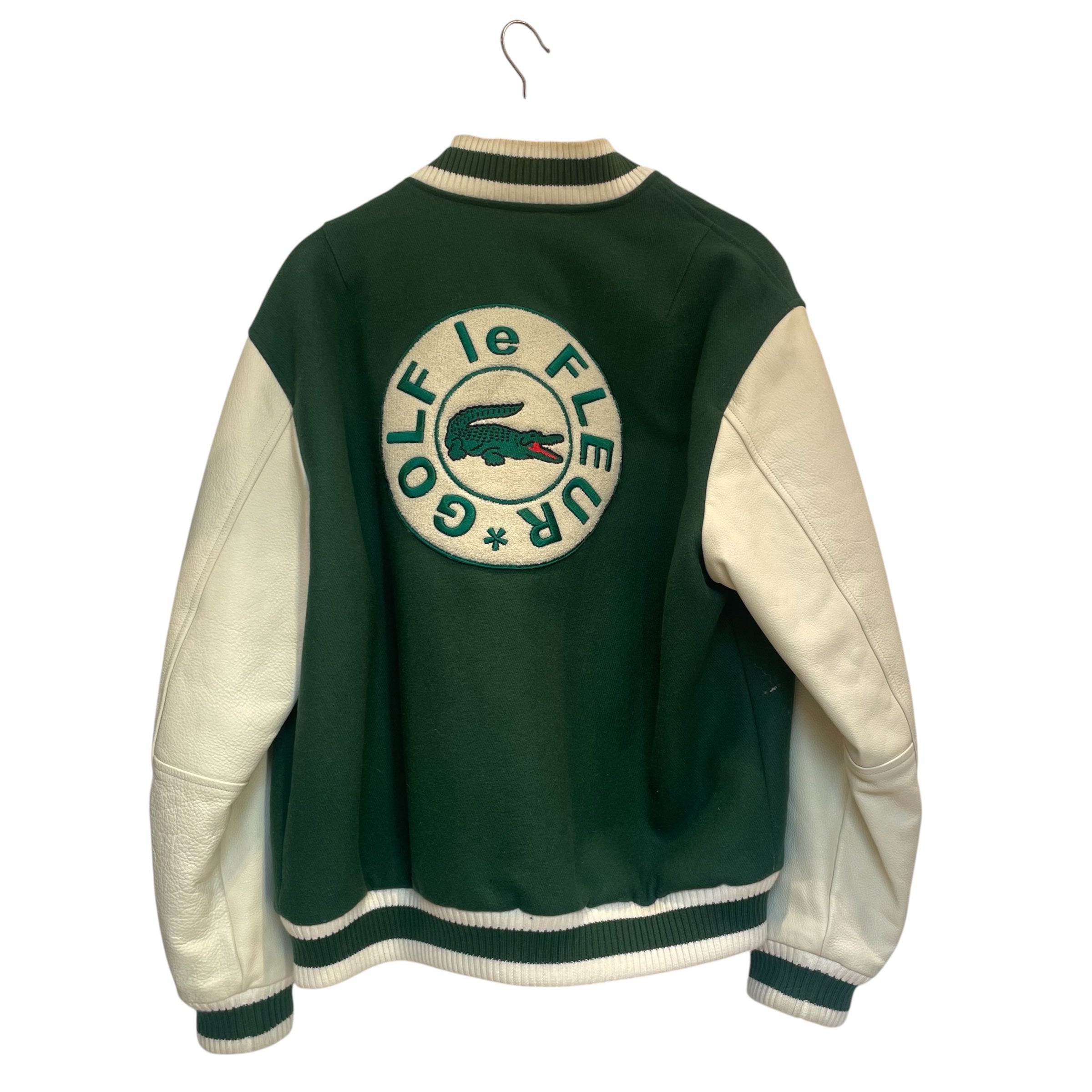 LACOSTE/Souvenir Jkt/XL/Cotton/GRN/le fleur glf vrsity jkt view 2