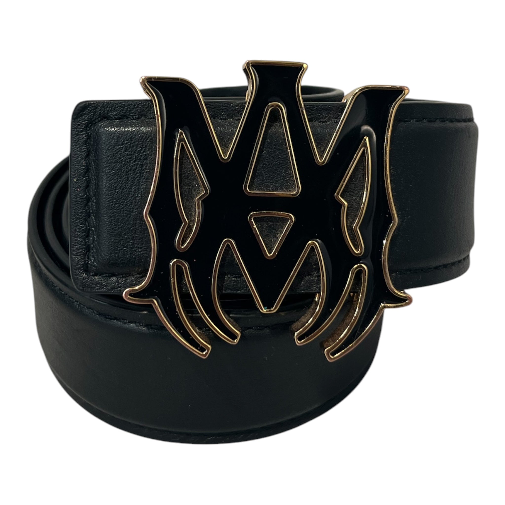 AMIRI/Belt/Leather/BLK/M's/GOLD/BLK HRDWR view 1