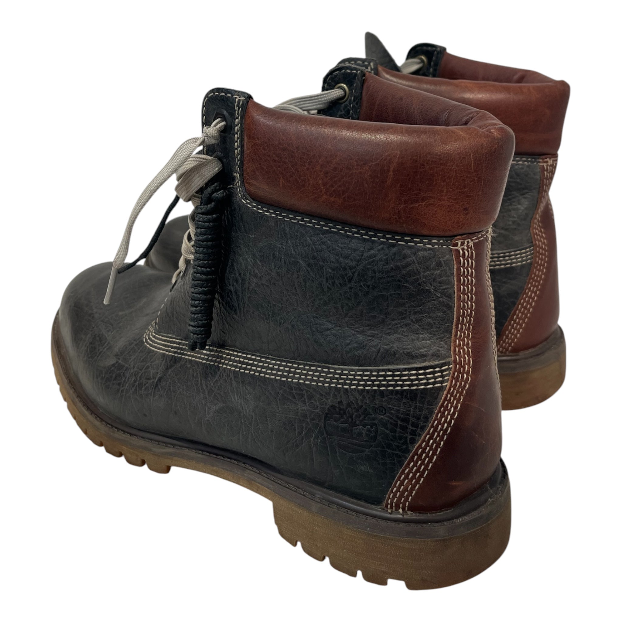Timberland/Boots/US 11.5/Leather/BLK/BROWN/WHITE LACES view 2