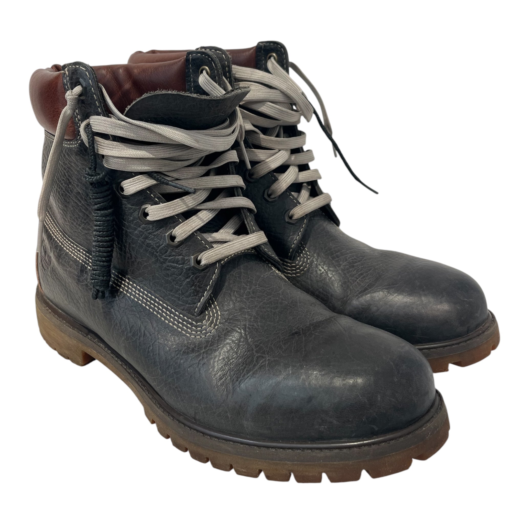 Timberland/Boots/US 11.5/Leather/BLK/BROWN/WHITE LACES view 5