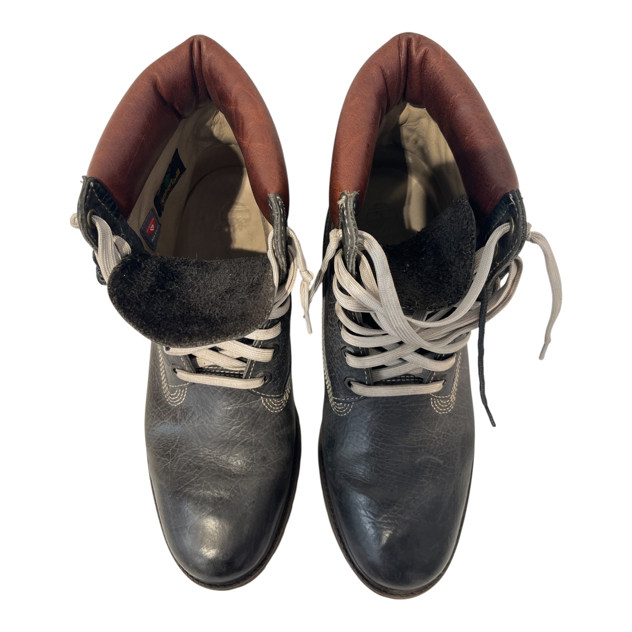 Timberland/Boots/US 11.5/Leather/BLK/BROWN/WHITE LACES view 7