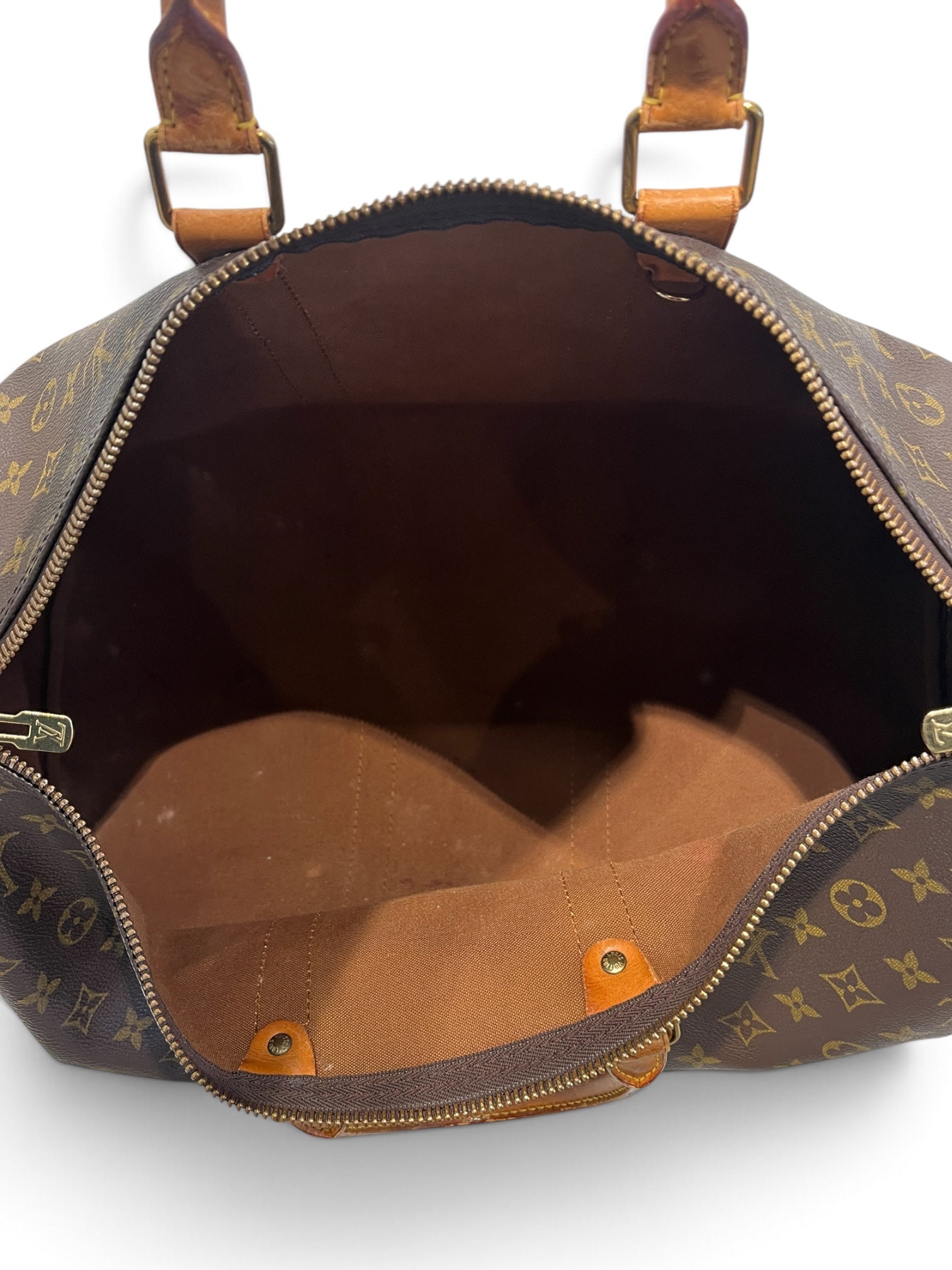 LOUIS VUITTON/Bag/Monogram/Leather/BRW/KEEPALL view 4