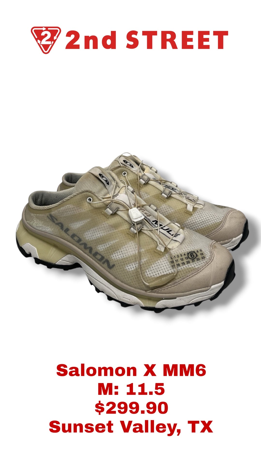 salomon/Low-Sneakers/US 11/CRM/SALOMON XT-4 MULE view 1