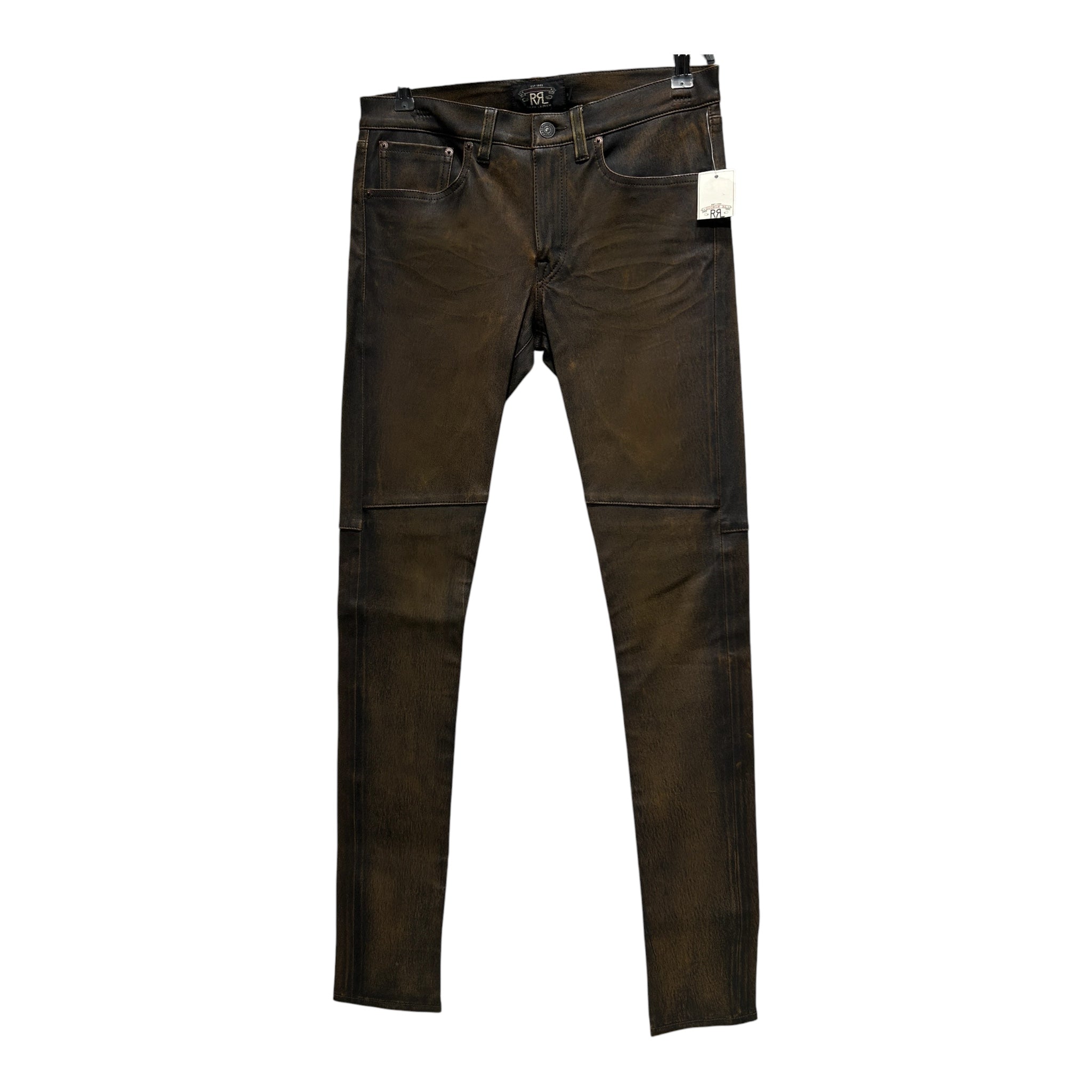 RRL/Skinny Pants/28/Lambskin/BRW/LAMBSKIN SKINNY PANTS view 1
