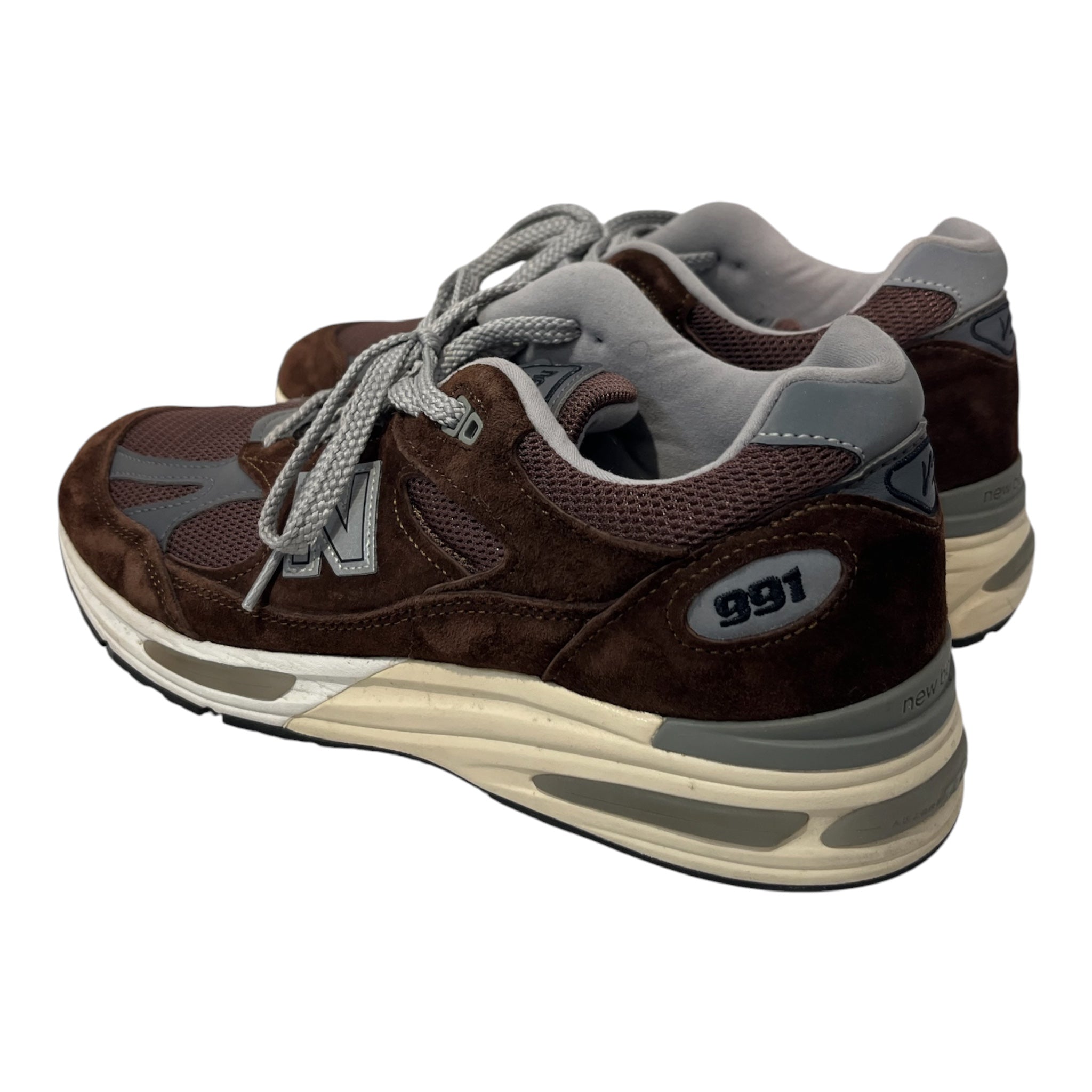 NEW BALANCE/Low-Sneakers/US 9/Suede/BRW/U-Tip/991v2 pine cone view 2