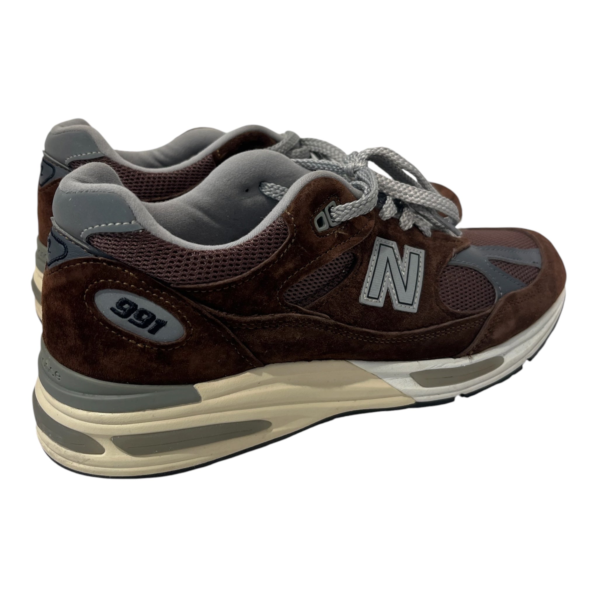 NEW BALANCE/Low-Sneakers/US 9/Suede/BRW/U-Tip/991v2 pine cone view 4
