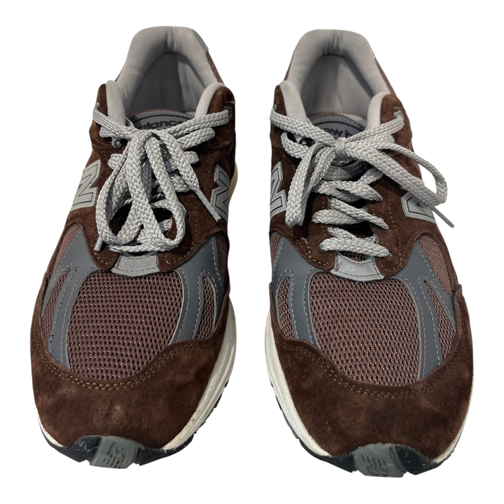 NEW BALANCE/Low-Sneakers/US 9/Suede/BRW/U-Tip/991v2 pine cone view 6