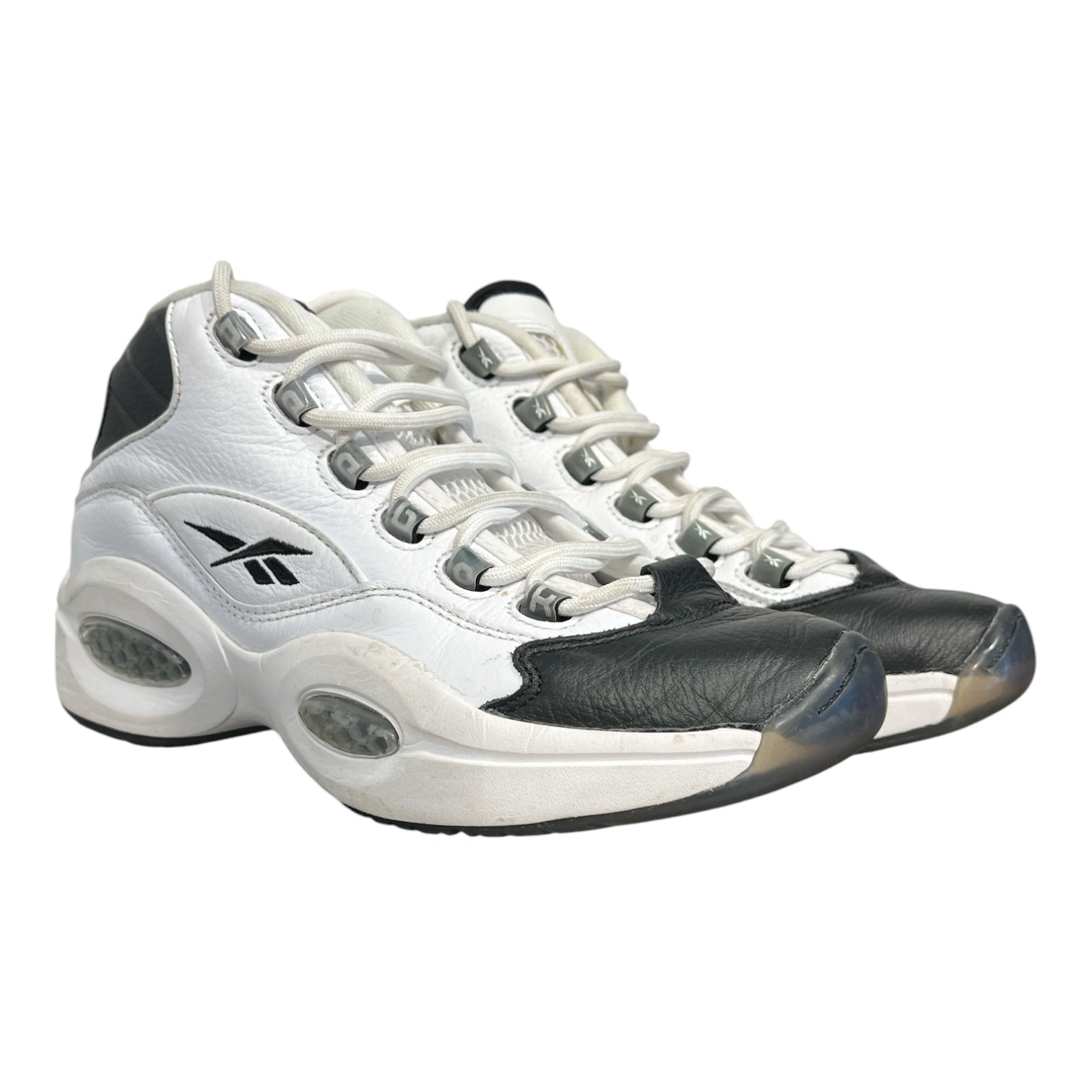 Reebok/Hi-Sneakers/US 7.5/Border/Leather/WHT/QUESTION MID "WHY NOT US" view 1