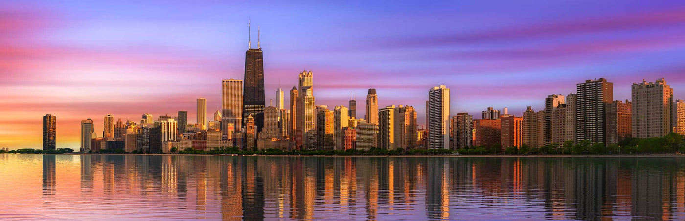 city skyline view of chicago