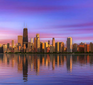 city skyline view of chicago