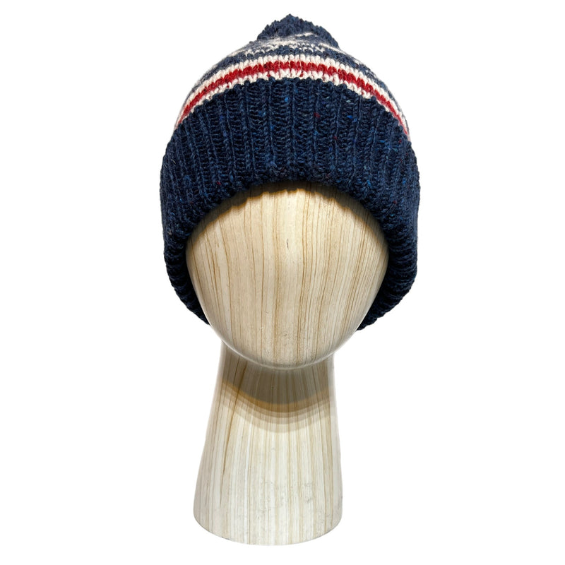 THOM BROWNE. NEW YORK/Beanie/Border/Acrylic/NVY/