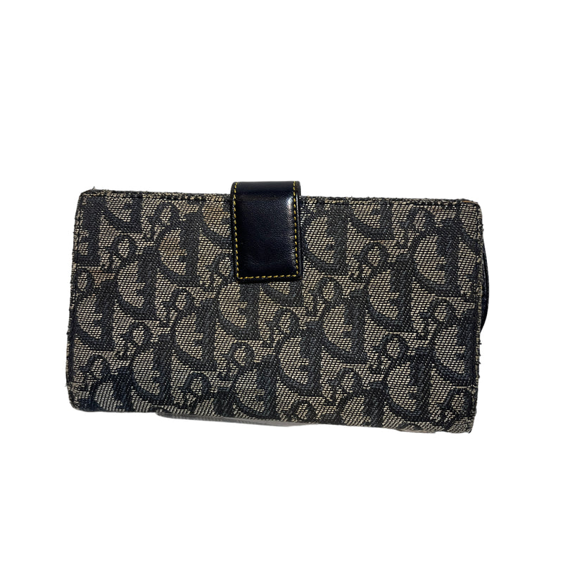Christian Dior///Long Wallet//Monogram/Denim/NVY/M [Designers] Luxur