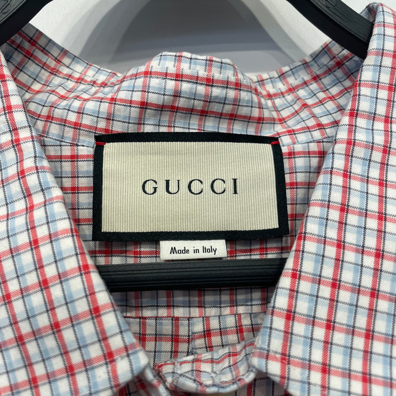 GUCCI/3|4S Blouse/40/RED/Plaid