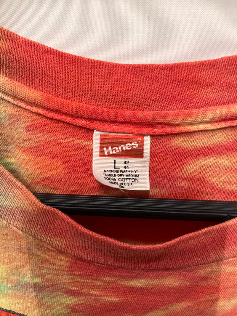 Hanes/Vintage/T-Shirt/L/Cotton/MLT/All Over Print/ZIGGY MARLEY