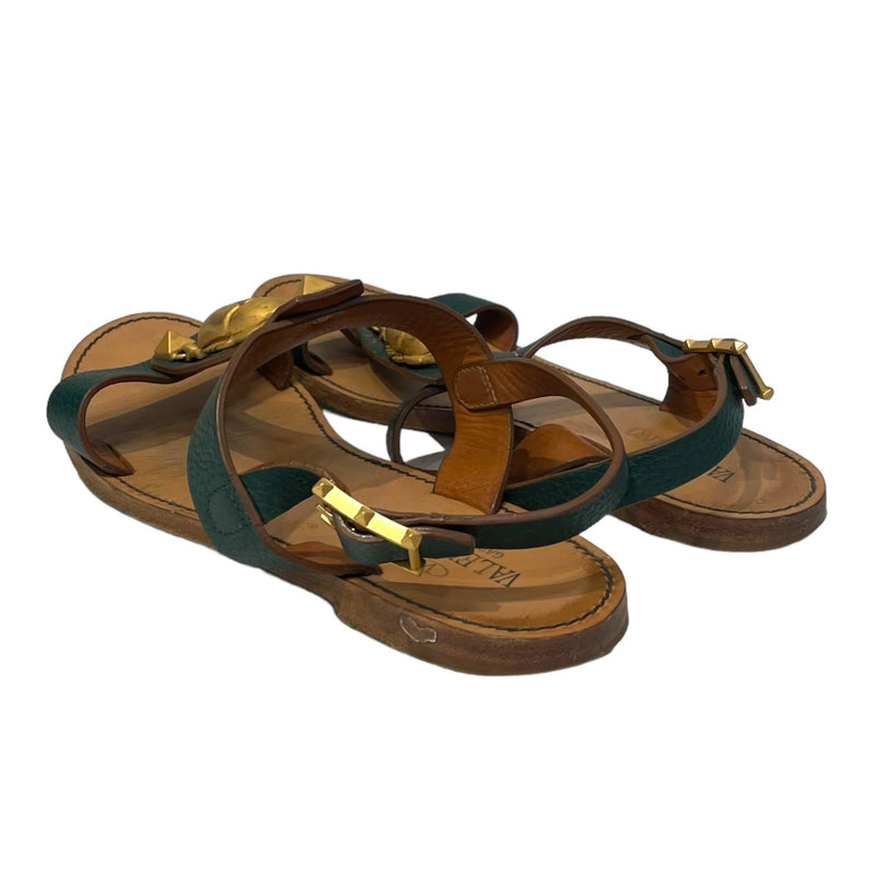 VALENTINO GARAVANI///Sandals/EU 39.5/Plain/Leather/GRN//W [Designers] Design/