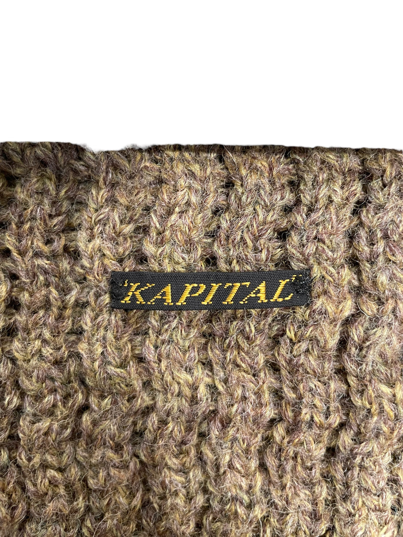KAPITAL///Heavy Cardigan/3/Border/Wool/KHK//M [Designers] Essentials/