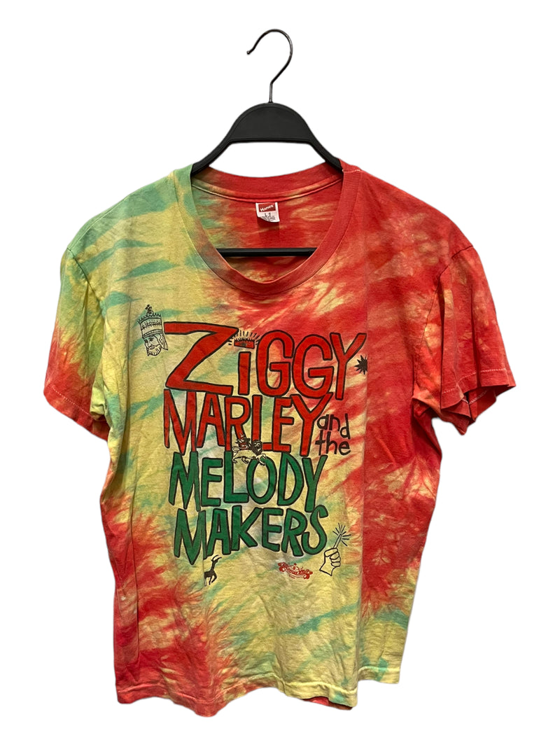 Hanes/Vintage/T-Shirt/L/Cotton/MLT/All Over Print/ZIGGY MARLEY