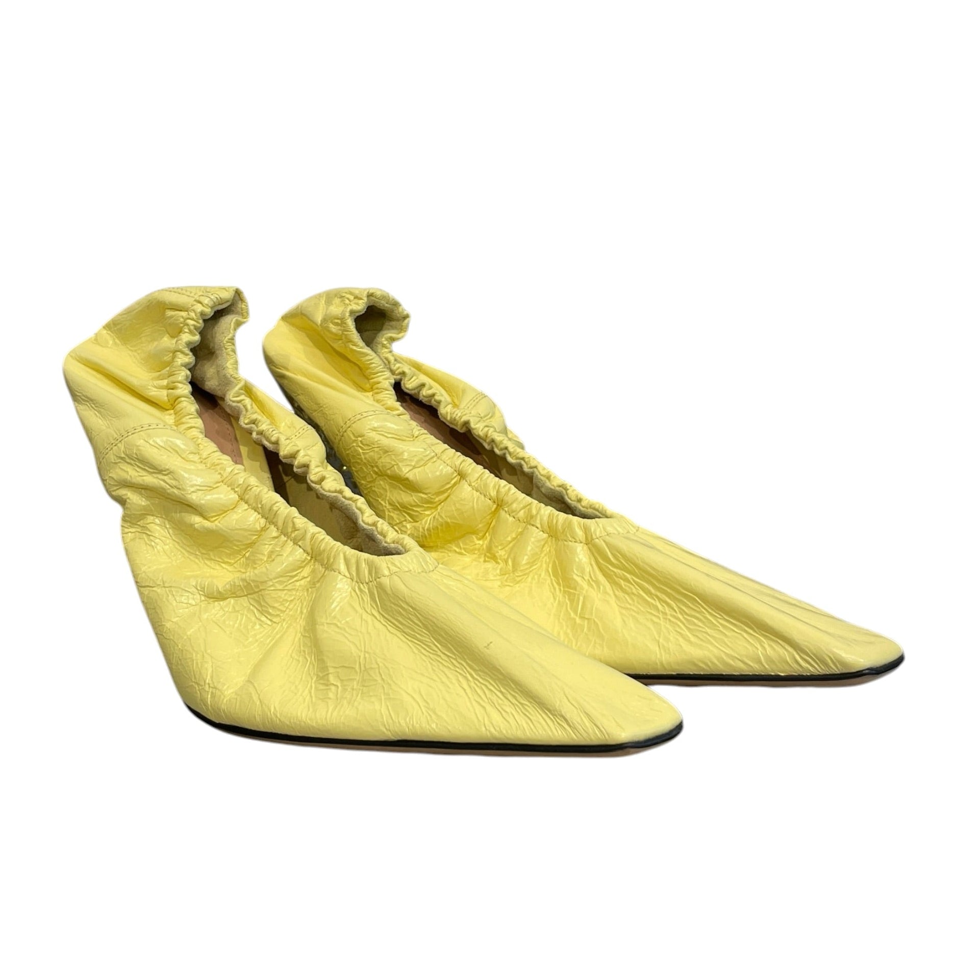BOTTEGA VENETA/Heels/EU 38.5/Leather/YEL/BOT VENETA YELLOW CLEAR PUMPS view 1