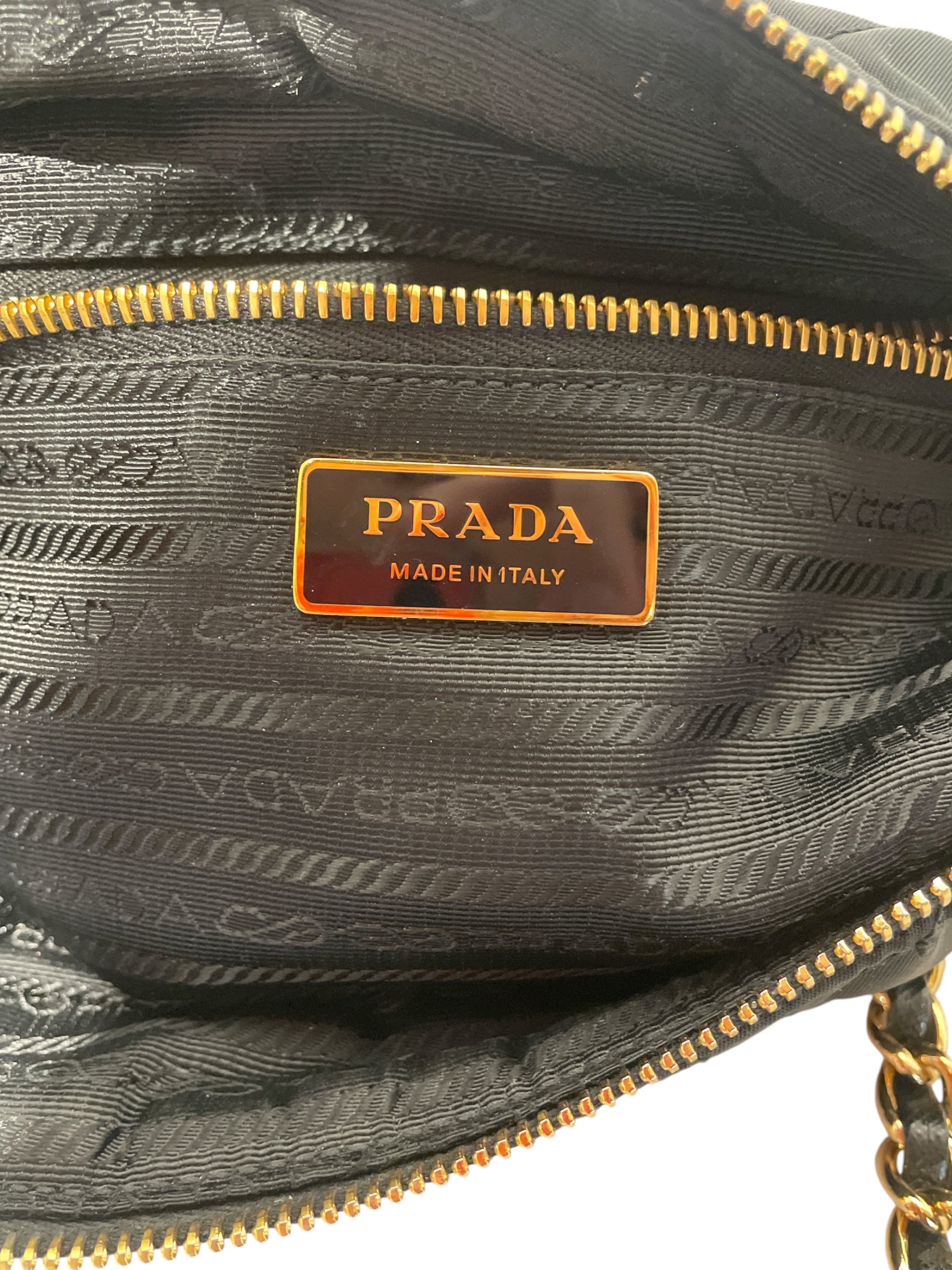 PRADA/Cross Body Bag/Nylon/BLK/RE EDITION 1995 QUILTED/CHAIN view 5