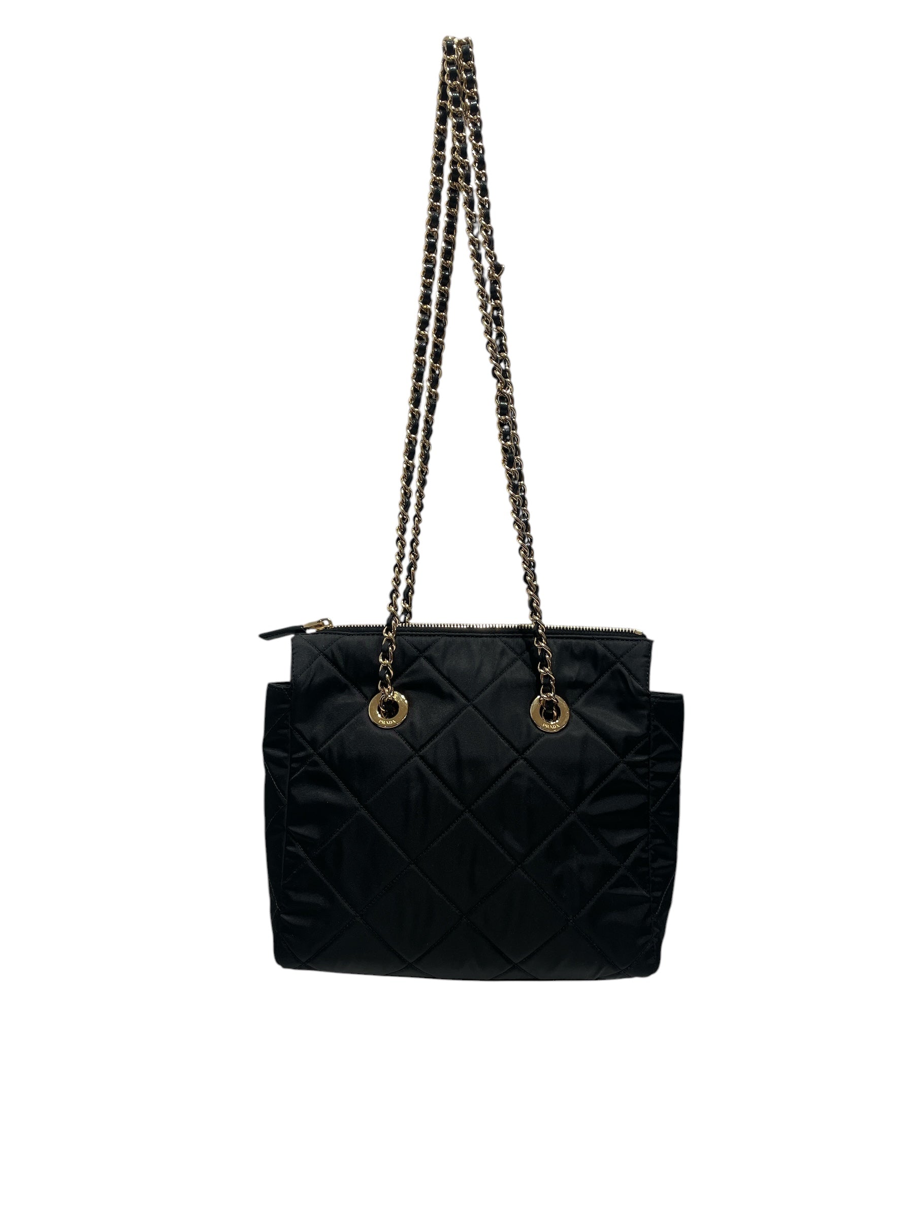 PRADA/Cross Body Bag/Nylon/BLK/RE EDITION 1995 QUILTED/CHAIN view 2