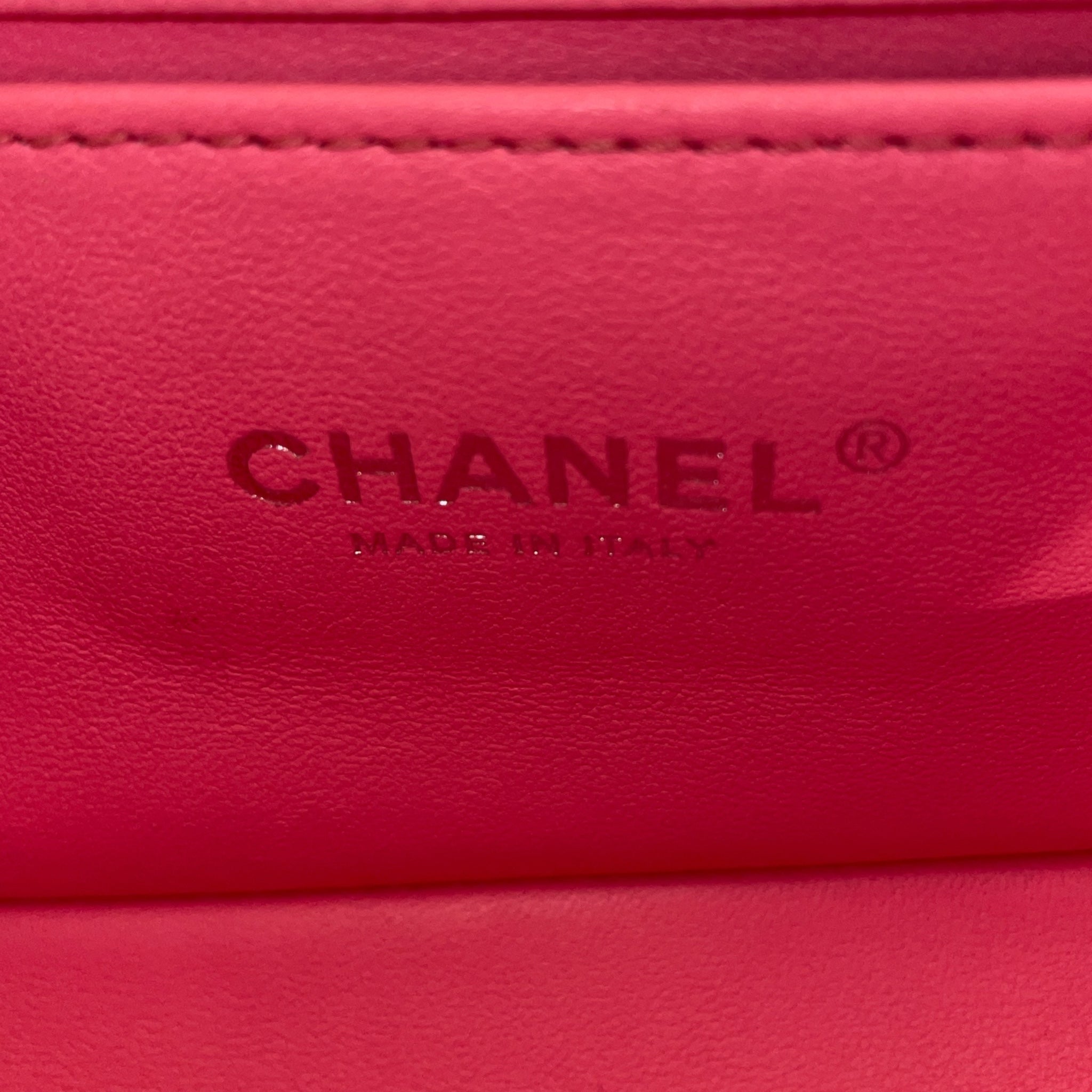 CHANEL/Cross Body Bag/Leather/PNK/BOY BAG /QUILTED view 3