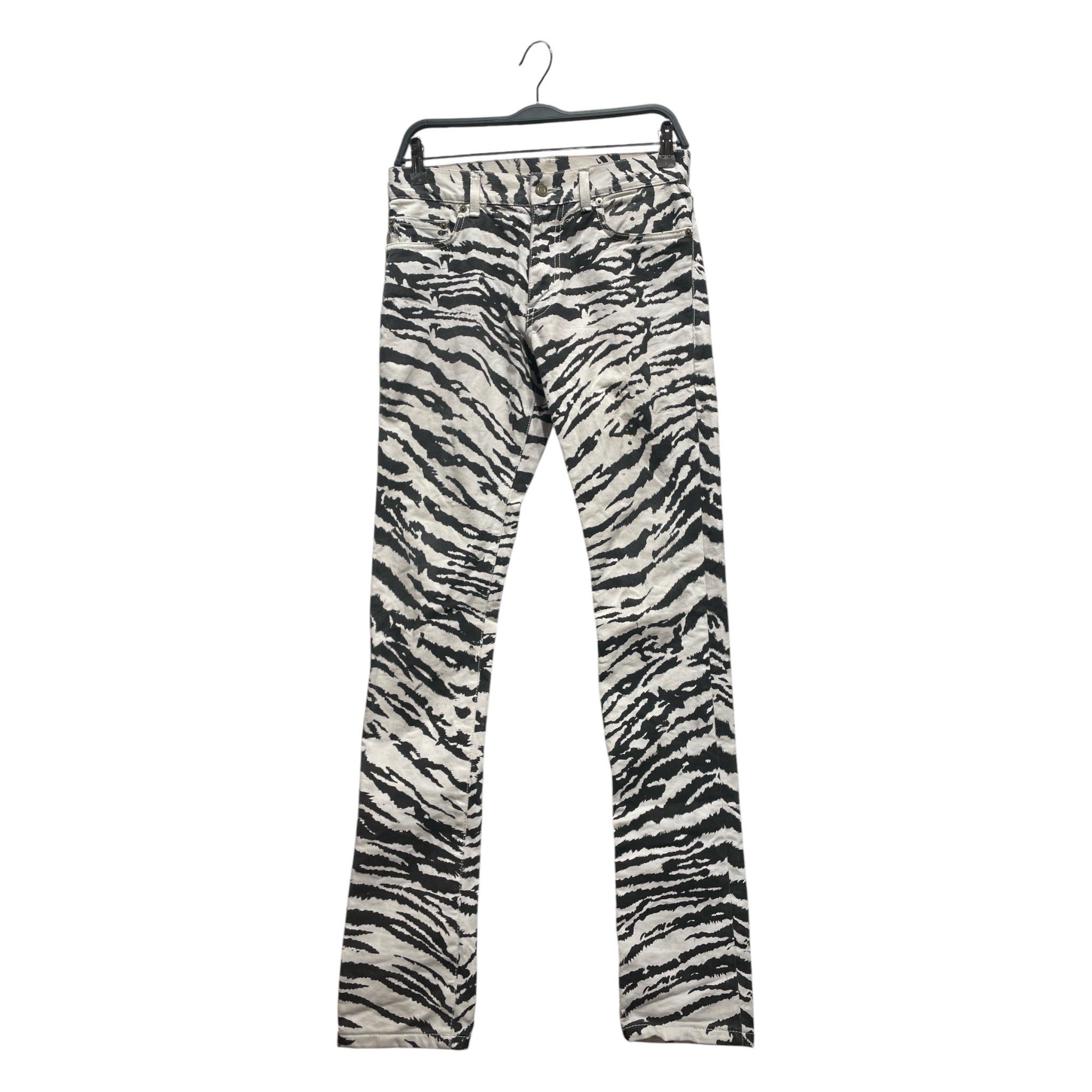 YVES SAINT LAURENT/Skinny Pants/30/Denim/MLT/Animal Pattern/SS14 Hedi Zebra Print Jeansd view 1