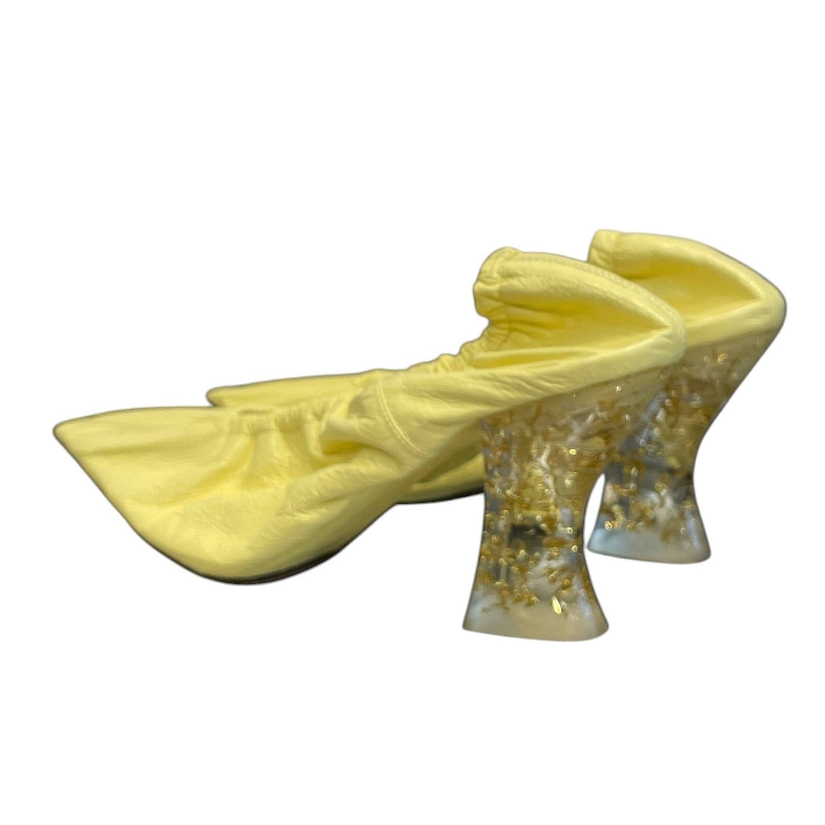 BOTTEGA VENETA/Heels/EU 38.5/Leather/YEL/BOT VENETA YELLOW CLEAR PUMPS view 2