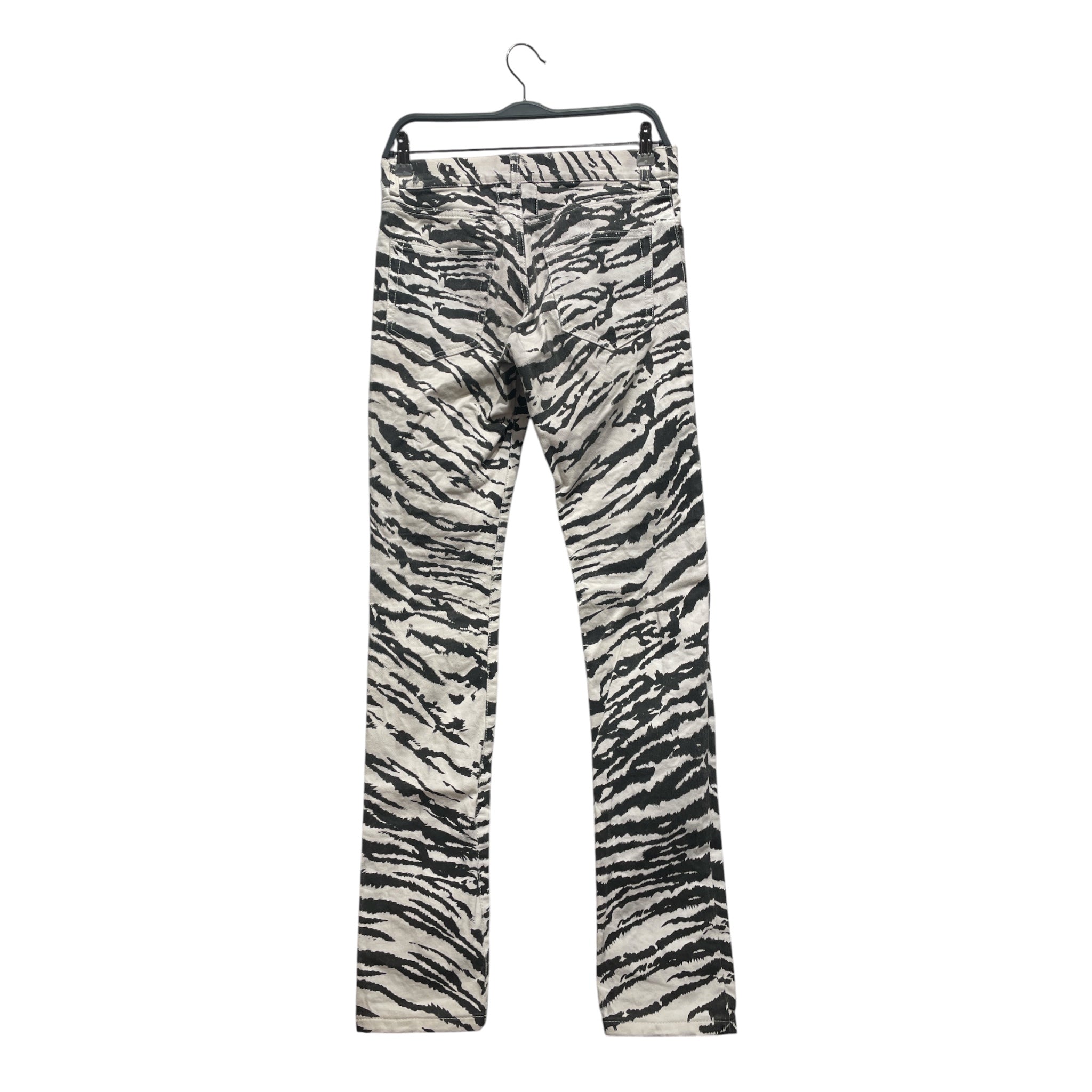 YVES SAINT LAURENT/Skinny Pants/30/Denim/MLT/Animal Pattern/SS14 Hedi Zebra Print Jeansd view 2