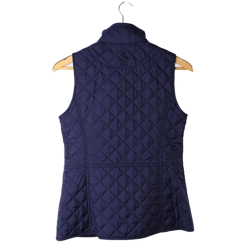 POLO GOLF/Quilted Vest/XS/NVY/Polyester/Plain