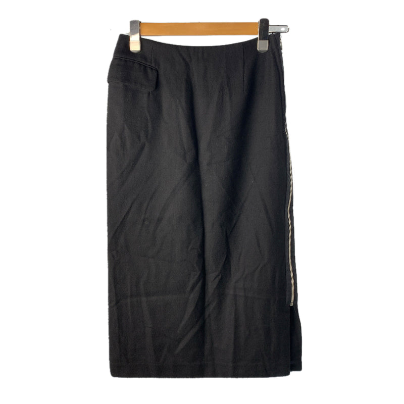 COMME des GARCONS/Long Skirt/S/BLK/Wool/Plain