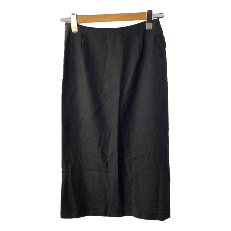 COMME des GARCONS/Long Skirt/S/BLK/Wool/Plain