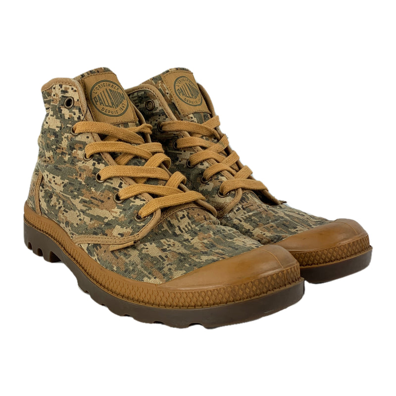PALLADIUM/Hi-Sneakers/US9/BRW/Cotton/Camouflage