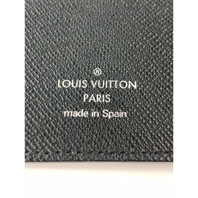 LOUIS VUITTON/Portefeuille Brazza/Long Wallet/BLK/Leather/Epi
