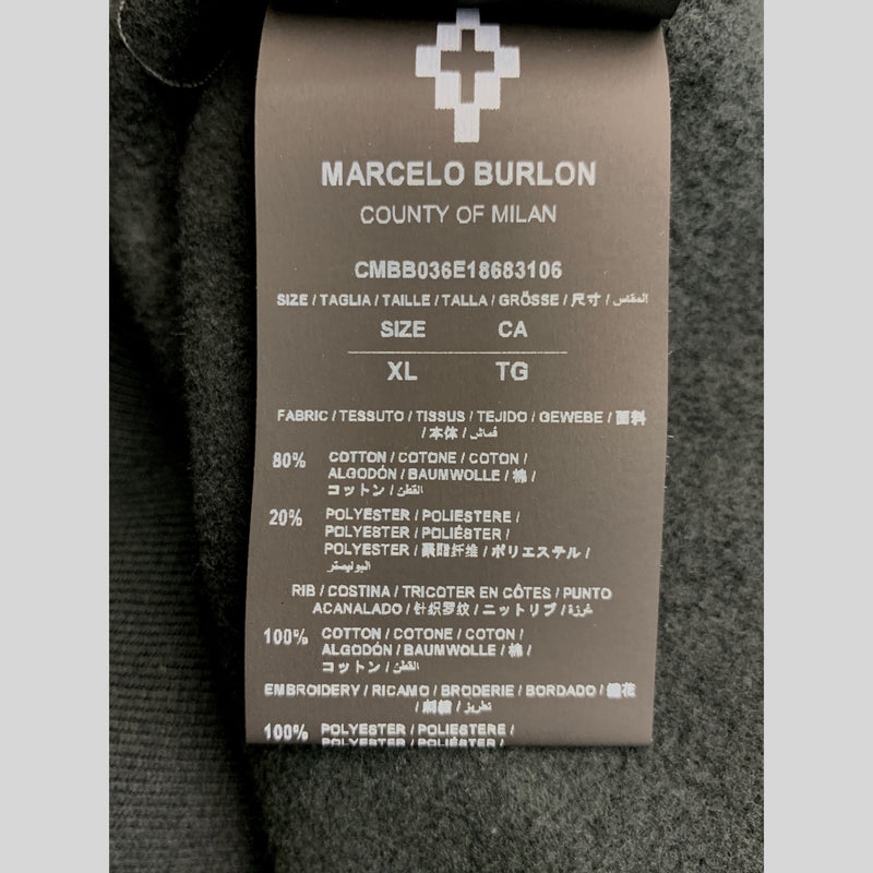 MARCELO BURLON COUNTY OF MILAN/Hoodie/XL/BLK/Cotton