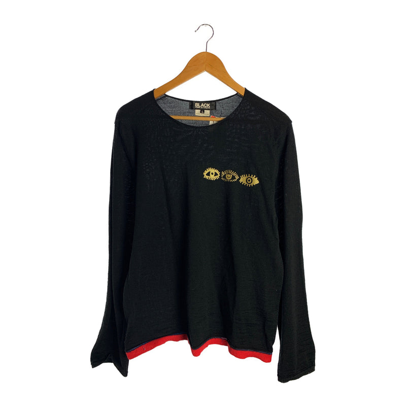 BLACK COMME des GARCONS/Sweater/L/BLK/Wool/Plain