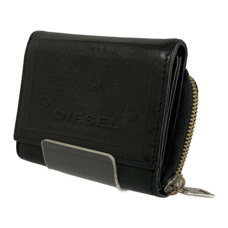 DIESEL/Bifold Wallet/BLK/Leather