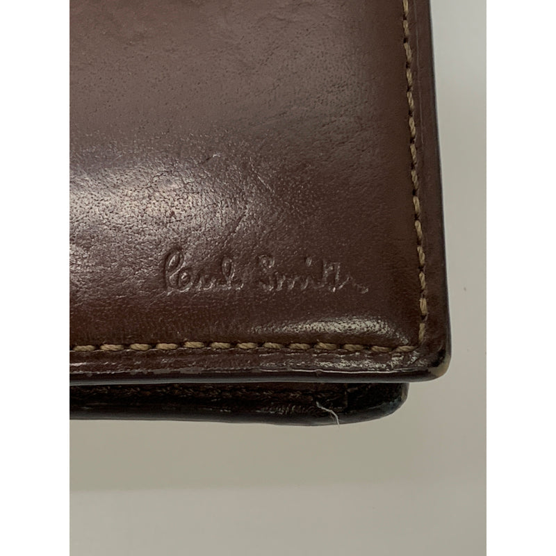 Paul Smith/Bifold Wallet/BRW/Leather/Plain