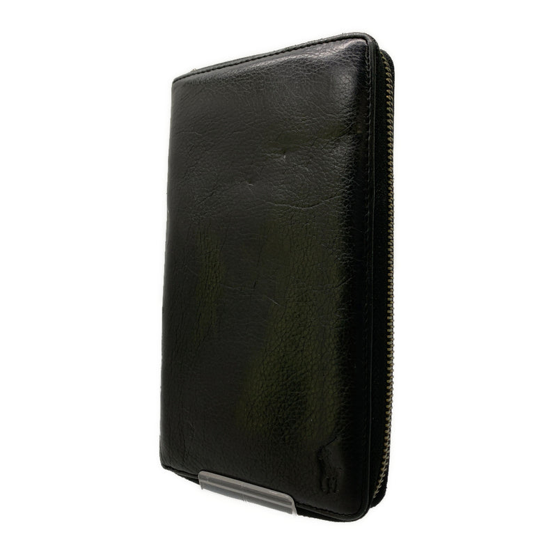 POLO RALPH LAUREN/Long Wallet/BLK/Leather