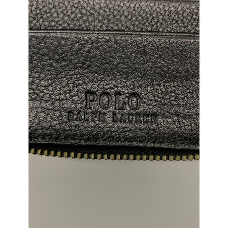 POLO RALPH LAUREN/Long Wallet/BLK/Leather