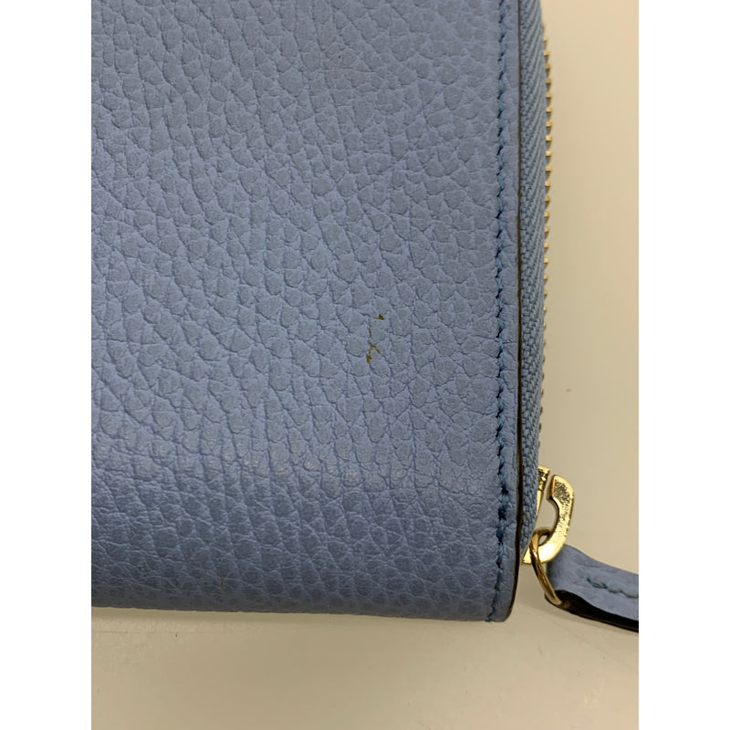 GUCCI/Long Wallet/BLU/Leather