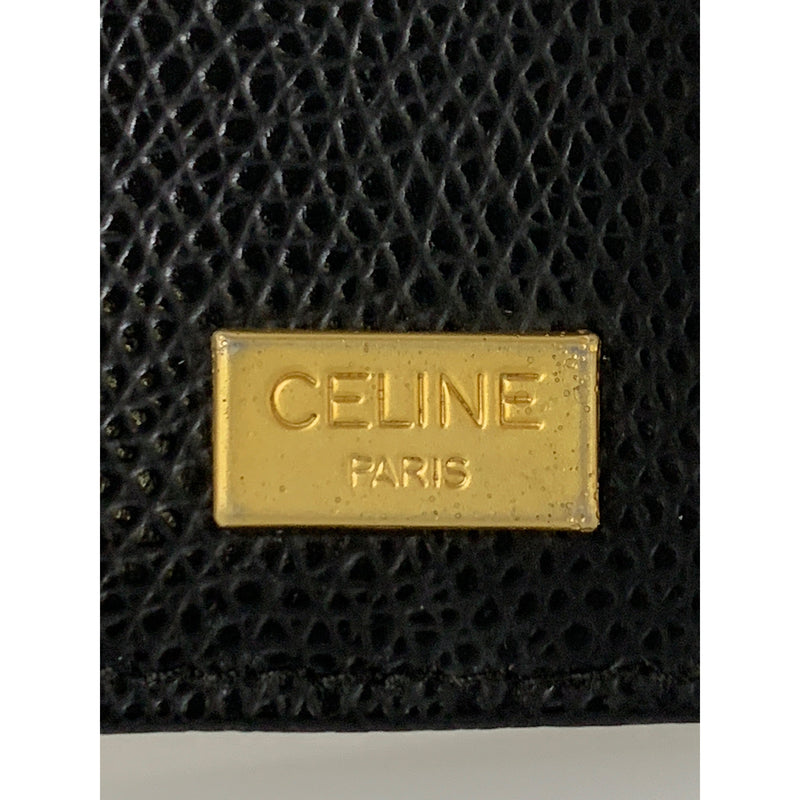 CELINE/Long Wallet/BLK/Leather