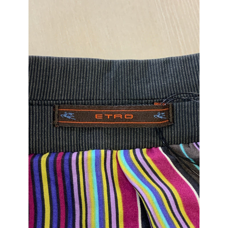 ETRO/Tailored Jkt/52/GRY/Cotton/Stripe