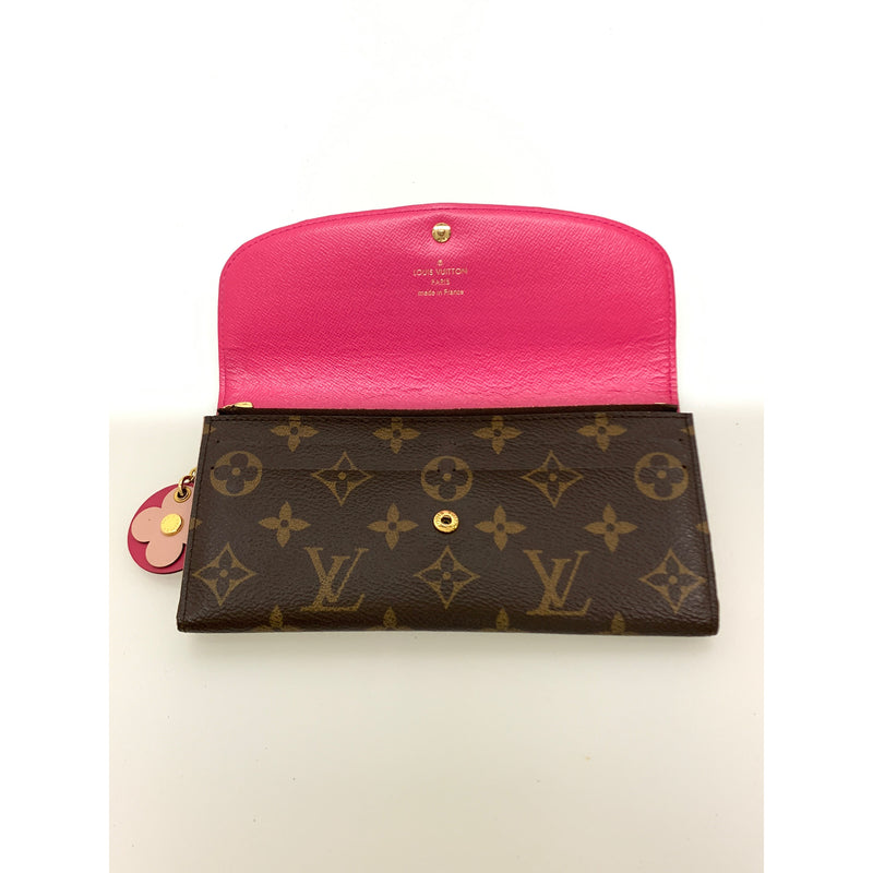 LOUIS VUITTON/PORTEFEUILLE EMILIE_MONOGRAM CANVAS/Long Wallet/BRW/PVC