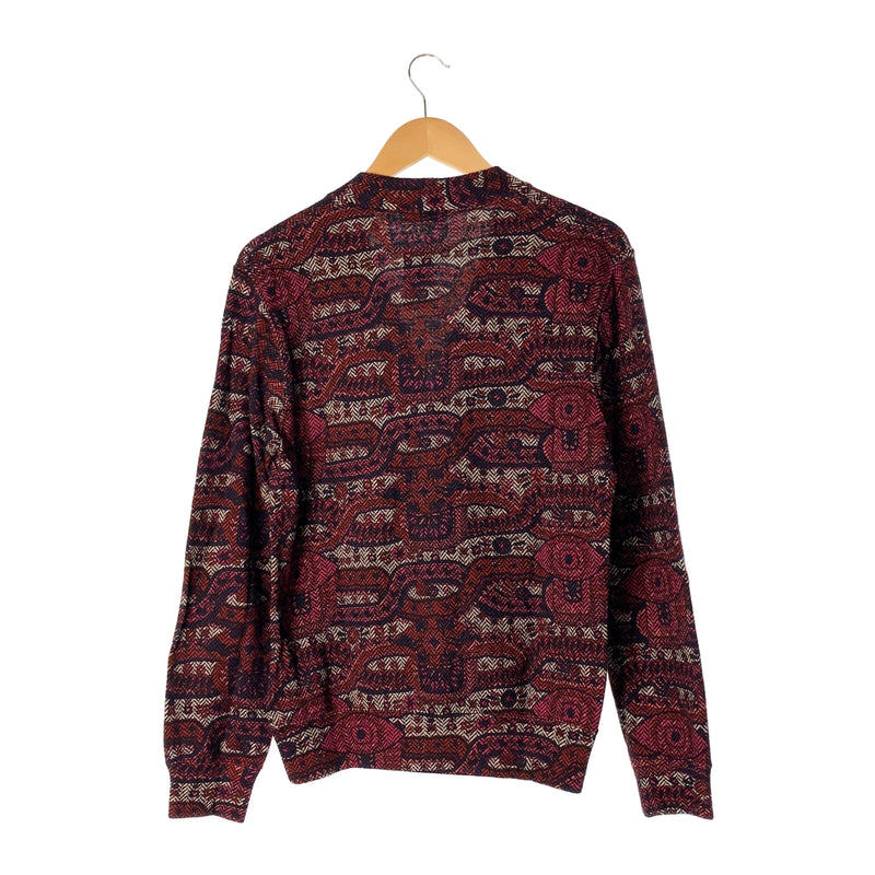 COMME des GARCONS HOMME PLUS/Cardigan/RED/Silk/All Over Print