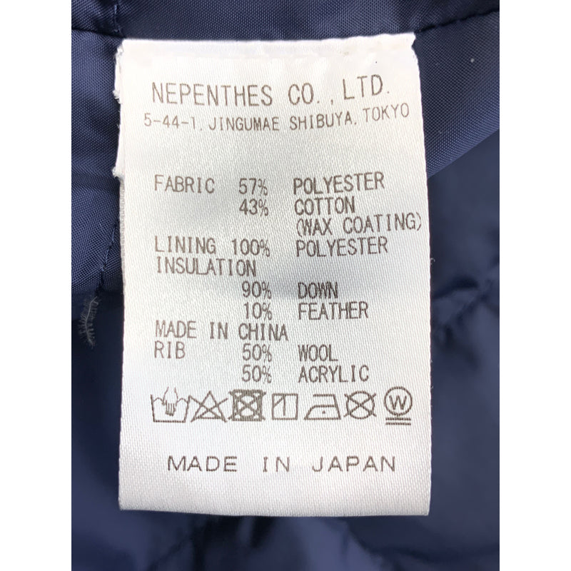 Needles/Jacket/S/BLK/Polyester/Plain/Stand collar Down coat/wax coating